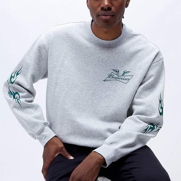 Budweiser By PacSun Drive Crew Neck Sweatshirt - Picture 2 of 2